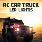 Hosim 8 LED Light Set for 1/10 RC Car,4 White Headlights & 4 Red Taillights