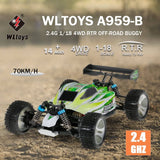 WLtoys Goolsky A959-B 2.4G 1/18 Scale 4WD 70km/H High Speed Electric RTR Off-Road Buggy RC Car