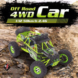 WLtoys 12428 RC Car, 1/12 Scale 4WD 50km/h High Speed RC Rock Crawler, 2.4Ghz Remote Control Off Road Truck