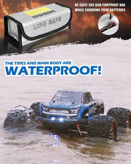 Hosim 1:12 Remote Control Car RC Car Monster Truck Oil Shock Dual Batteries Conector  9155 Blue