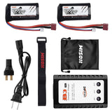 Hosim RC Cars 2pcs 2S 7.4V 20C 2000mAh Battery for 1/12 Scale Remote Control 9155 9156