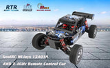 WLtoys 124018 RC Car, 1/12 Scale 2.4GHz Remote Control Car, 4WD 60km/h High Speed Racing Car, Off-Road Buggy Drift Car RTR