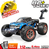 Hosim 1:12 Remote Control Car RC Car Monster Truck Oil Shock Dual Batteries Conector  9155 Blue