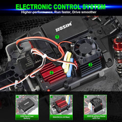 Hosim Brushless RC Car 1:16 4WD Fast Remote Control Truck Radio Cars Off-Road Waterproof Hobby Grade Toy Crawler Electric Vehicle Gift for Boys Adult Children 60+KMH