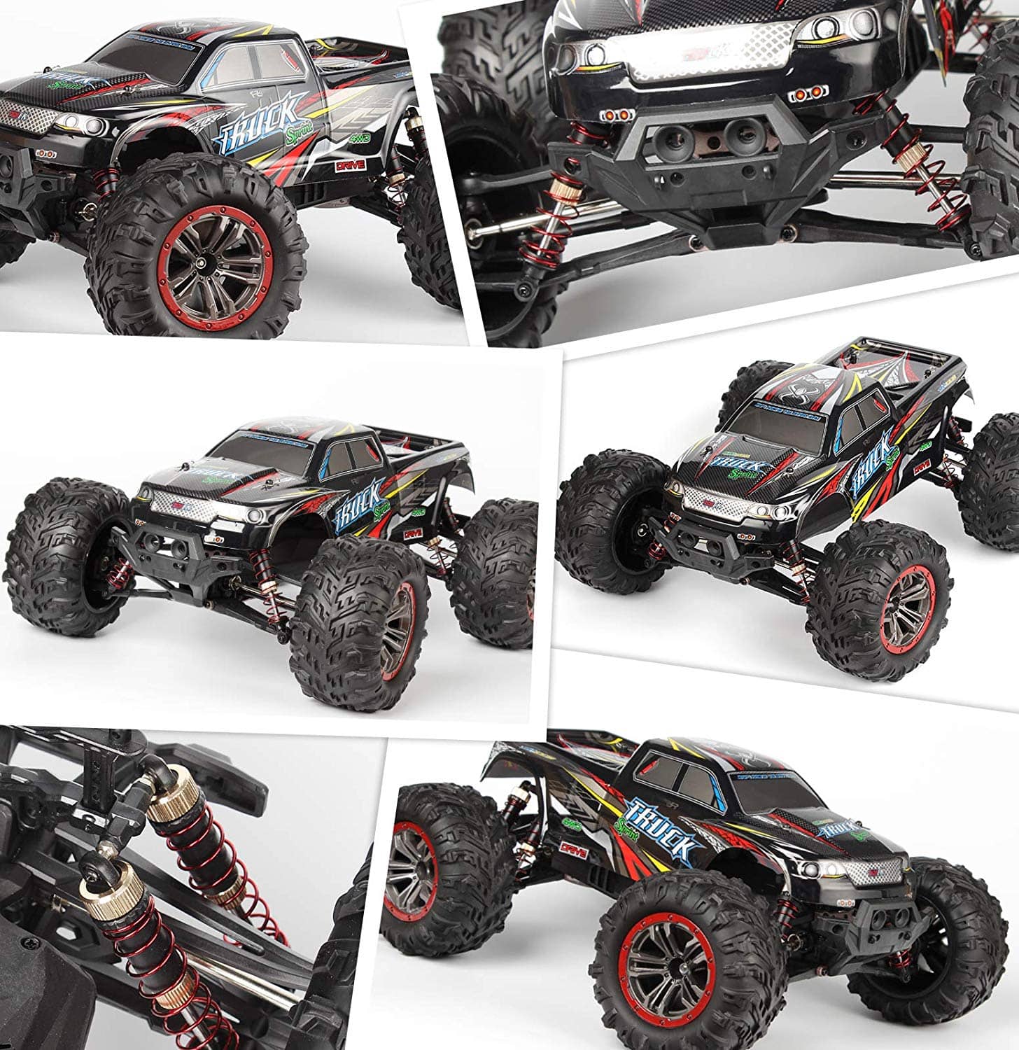 Hosim Upgraded 9125 RC Monster Truck with Oil Shock + 2 batteries