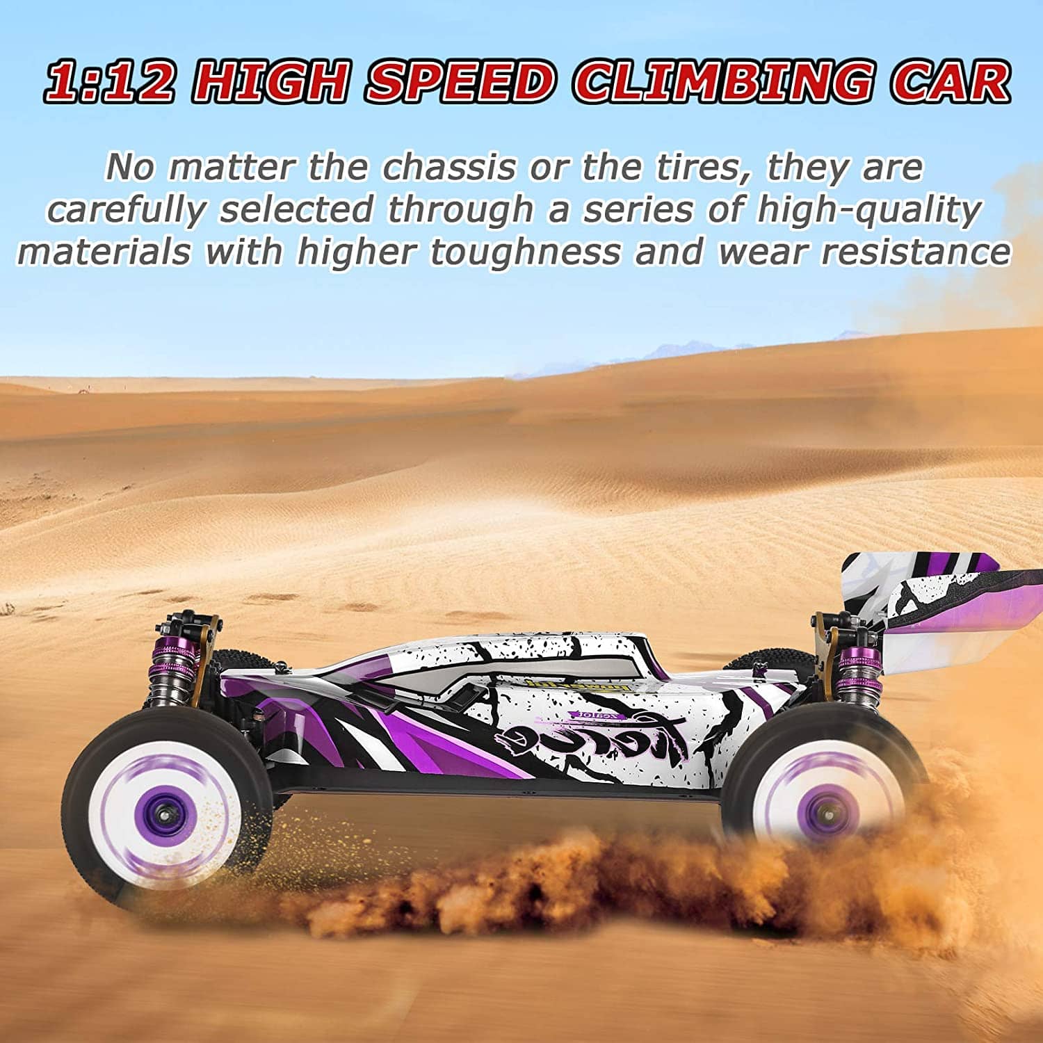 WLtoys 124019 RC Car, 1/12 Scale 2.4GHz Remote Control Car, 4WD 60km/h High Speed Racing Car, Off-Road Buggy Drift Car RTR