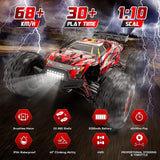 Hosim Brushless RC Cars 1:10 High Speed 68+KM Remote Control Car X-07 4WD  Off Road RC Monster Trucks