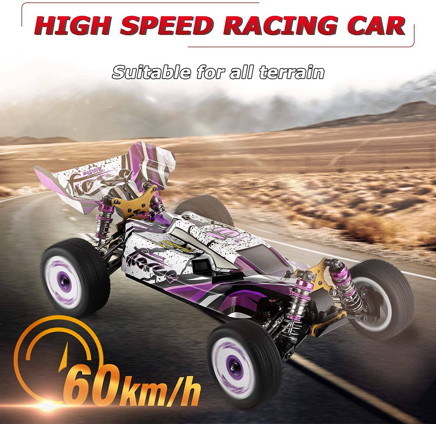 WLtoys 124019 RC Car, 1/12 Scale 2.4GHz Remote Control Car, 4WD 60km/h High Speed Racing Car, Off-Road Buggy Drift Car RTR