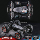 Hosim 1/10 RC Car Monster Truck 9125 Remote Control Car with 2 Batteries Blue High Speed