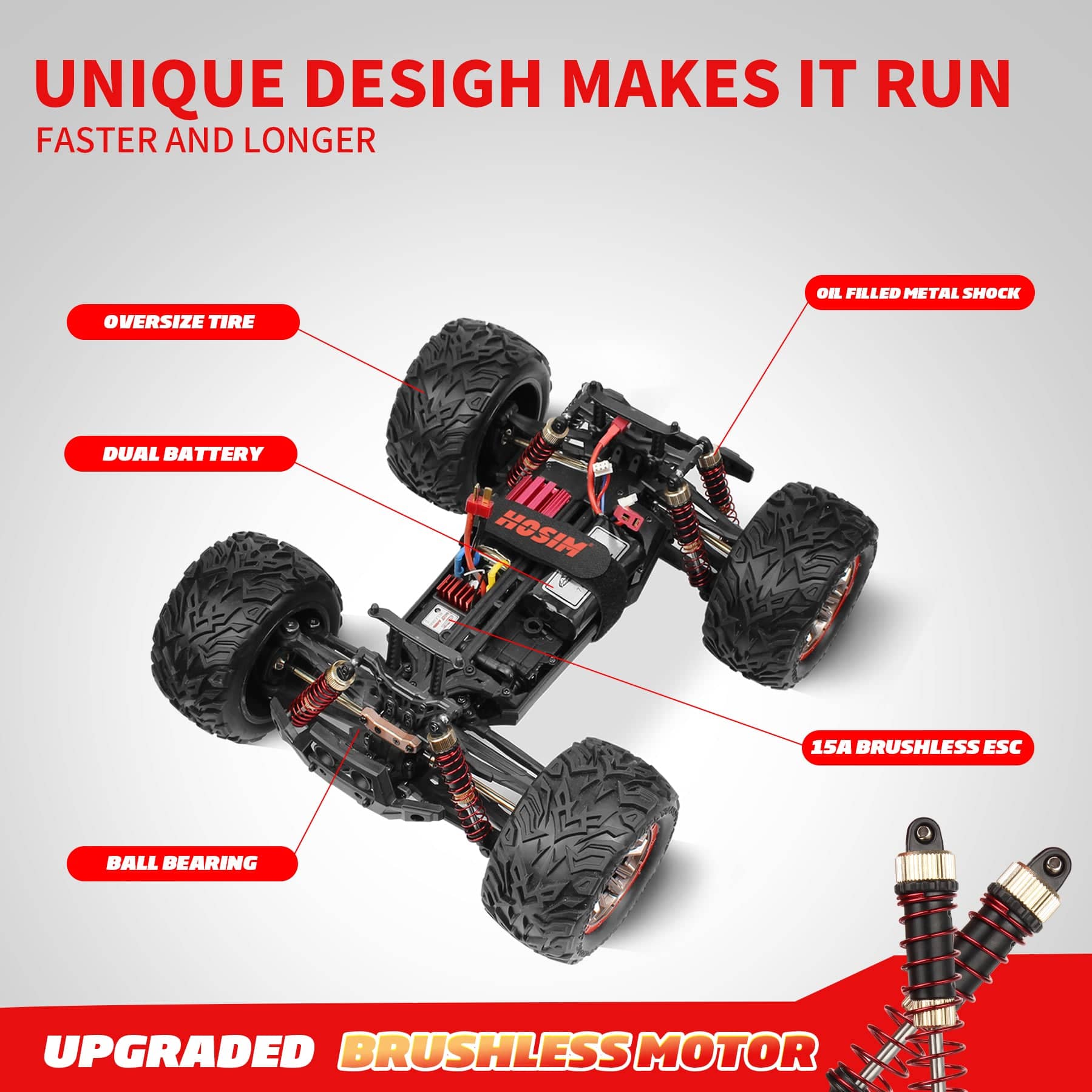 Hosim 1:12 Remote Control Car RC Monster Truck 9155