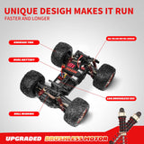 Hosim 1:12 Scale RC Car Monster Truck Oil Shock 2 Dual Batteries High Speed 9155 Red