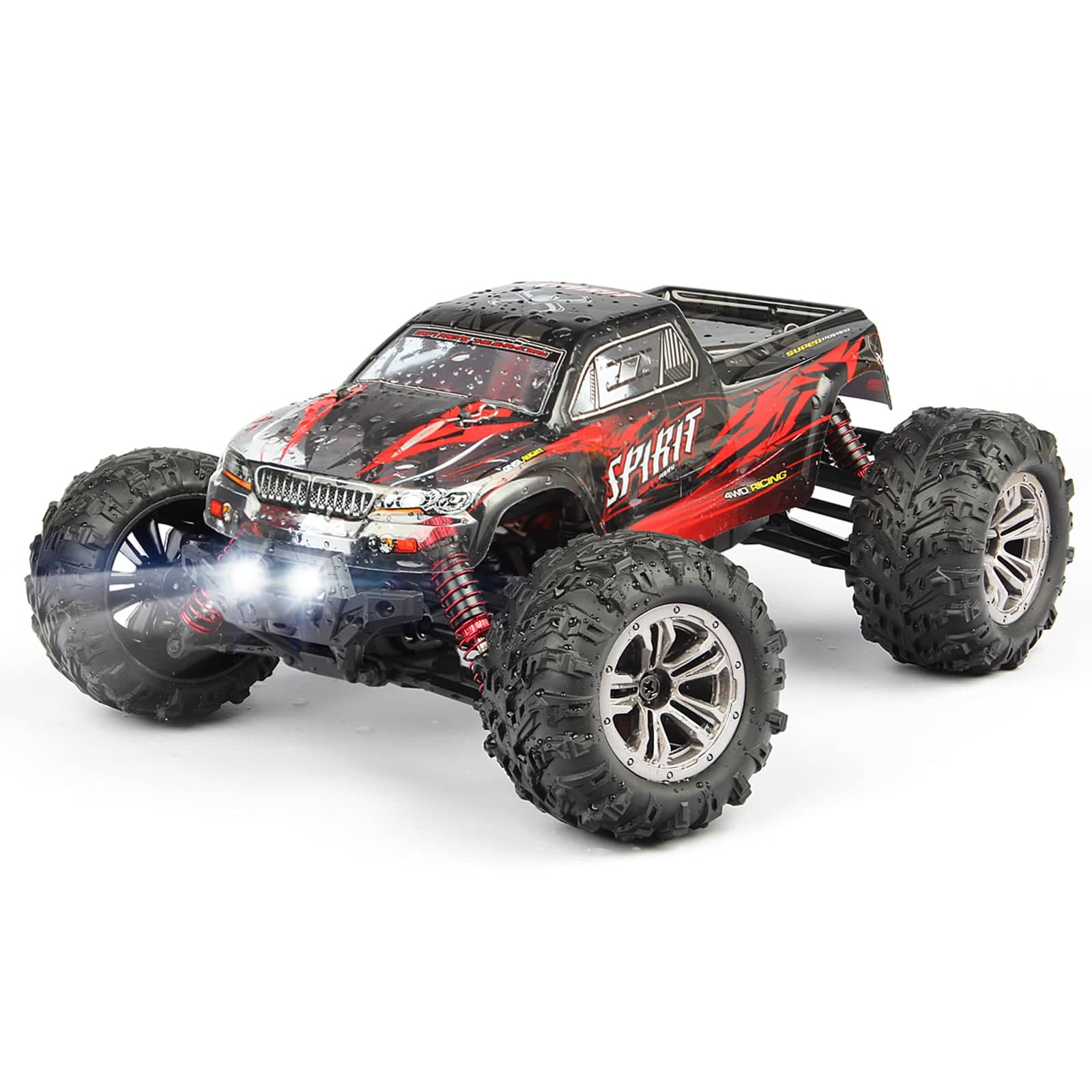 Hosim 1:16 Scale RC Car Monster Truck High Speed with 2 Batteries 9135 Red
