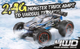 Hosim 1:12 Scale RC Car Monster Truck 46km+/H 4WD with 2 Batteries 9156 Blue