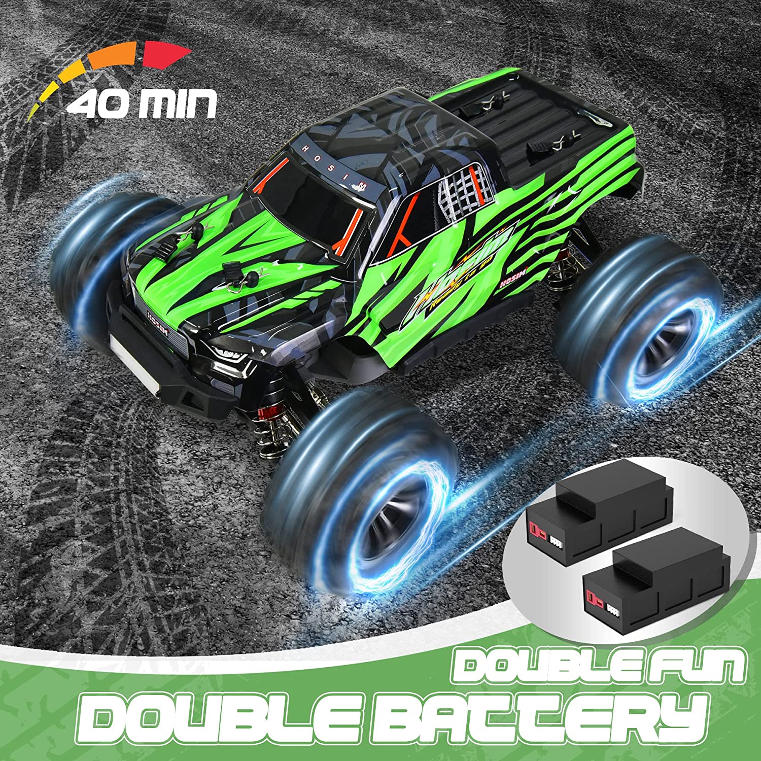 Hosim 1:16 Brushless RC Car 4WD Waterproof 60+KMH Fast Remote Control Truck Radio Cars Off-Road Hobby Grade Toy Crawler Electric Vehicle Gift for Boys Adult Children