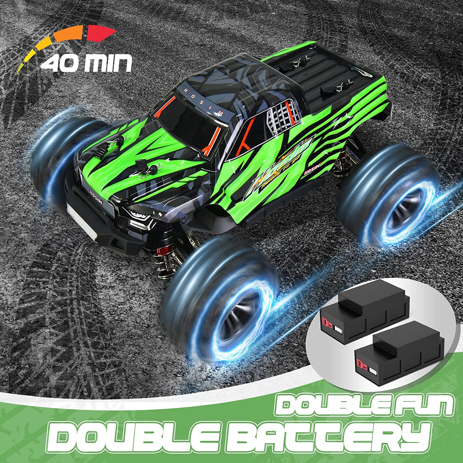 Hosim Brushless RC Car 1:16 4WD Fast Remote Control Truck Radio Cars Off-Road Waterproof Hobby Grade Toy Crawler Electric Vehicle Gift for Boys Adult Children 60+KMH