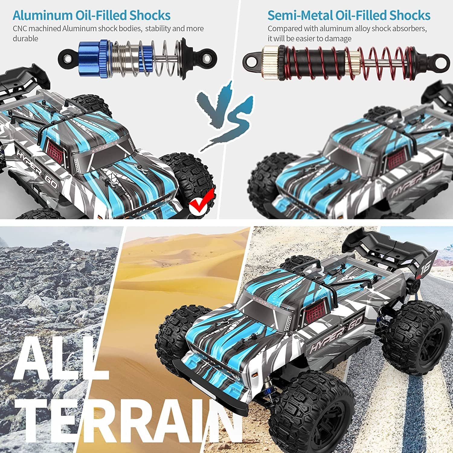 Hosim 1:16 GPS Remote Control Truck 38+ KMH RC Car Radio Vehicle Off-Road Waterproof Hobby Grade RC Monster Trucks