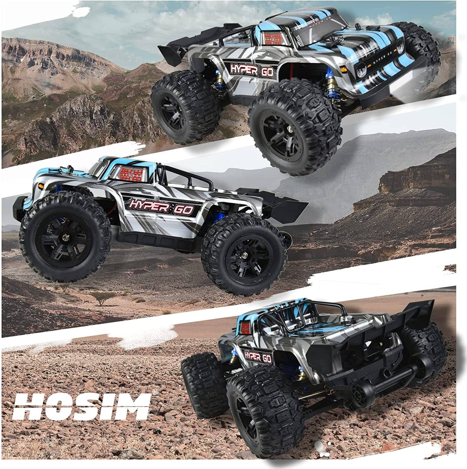 Hosim 1:16 GPS Remote Control Truck 38+ KMH RC Car Radio Vehicle Off-Road Waterproof Hobby Grade RC Monster Trucks