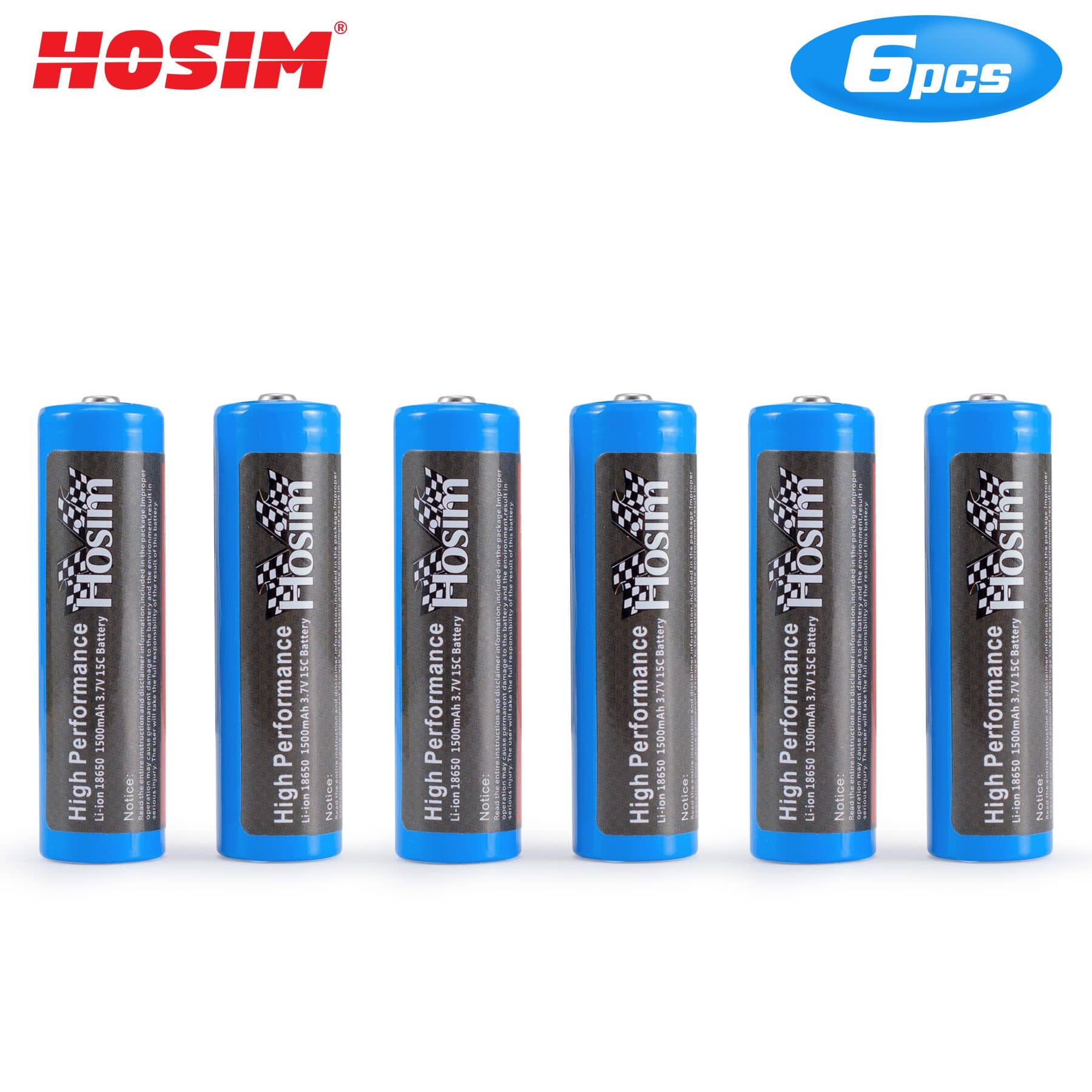 Hosim 6 Pack 3.7V 15C 1500mAh Li-ion RC Car Battery for G171 G172 G173 G174