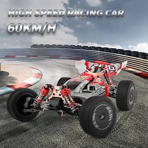 WLtoys Remote Control Car,60+ KMH 1:14 Scale WLtoys 144001 Fast RC Cars for Adults Kids,4WD Off Road Buggy Racing Car with 2 Batteries