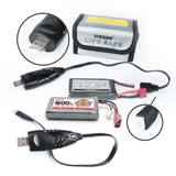 Hosim 2pcs 7.4V 1600mAh Battery+Safety Bag for 9125 9126 HS9125