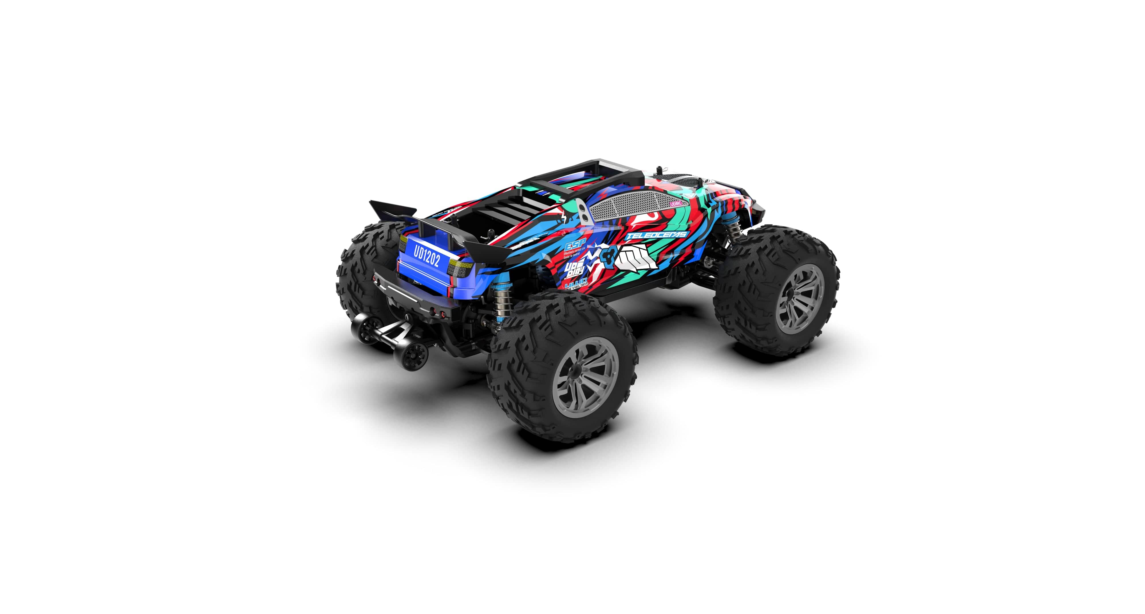 HOSIM 1:12 Large Scale Remote Control Car RC Car Monster Truck 1202 Blue 4X4 OFFROAD Truck 40KM/h High Speed